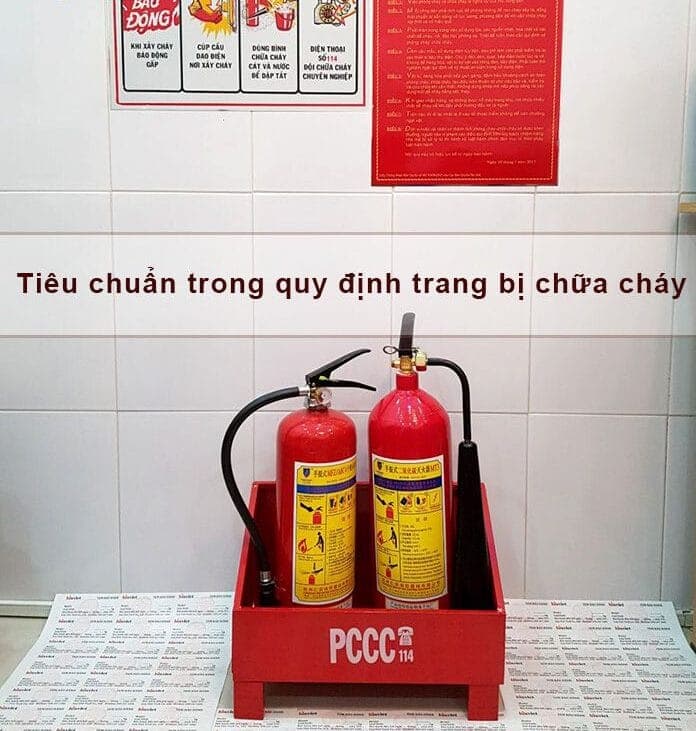 Tiêu chuẩn về trang bị bình chữa cháy